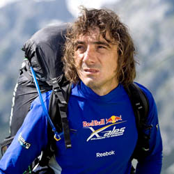 Toma Coconea (ROM) poses for portrait during the Red Bull X-Alps 2013 preshoot at Bischling in Werfenweng, Austria on July 2nd, 2013