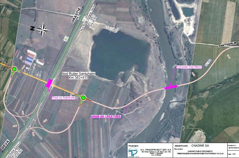 Aviz pentru construirea nodului de autostradă Sântuhalm (Deva) – A1