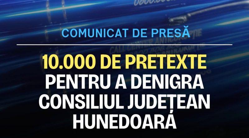 10.000 de pretexte pentru a denigra CJ Hunedoara
